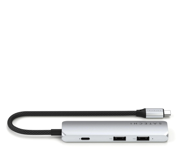 Satechi 4-in-1 USB-C Slim Multiport Adapter 4K USB-C, srebrny STP4SS - 1358260 - zdjęcie 3